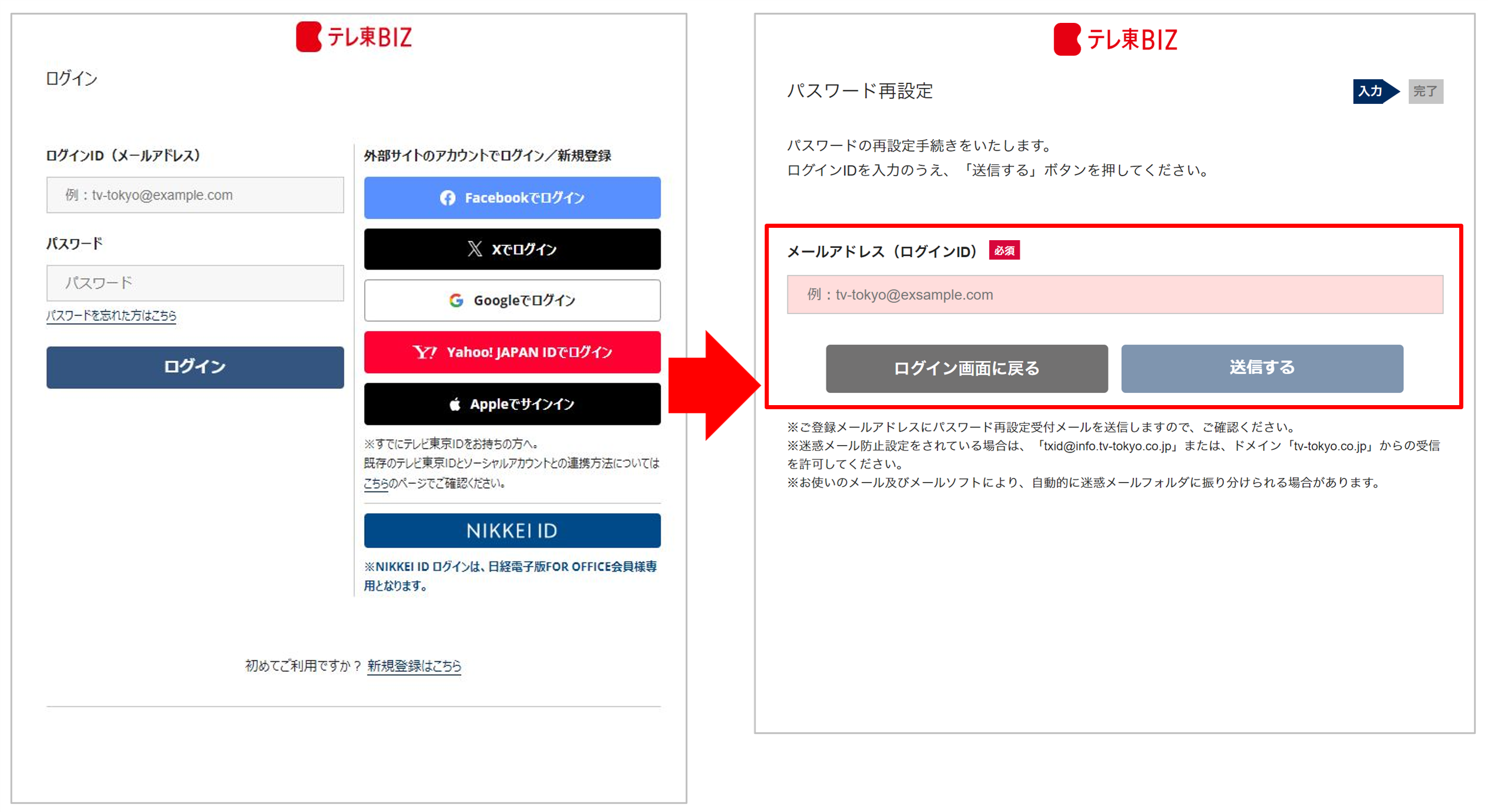 パスワードを忘れました。パスワードを再設定したい。 – ホーム